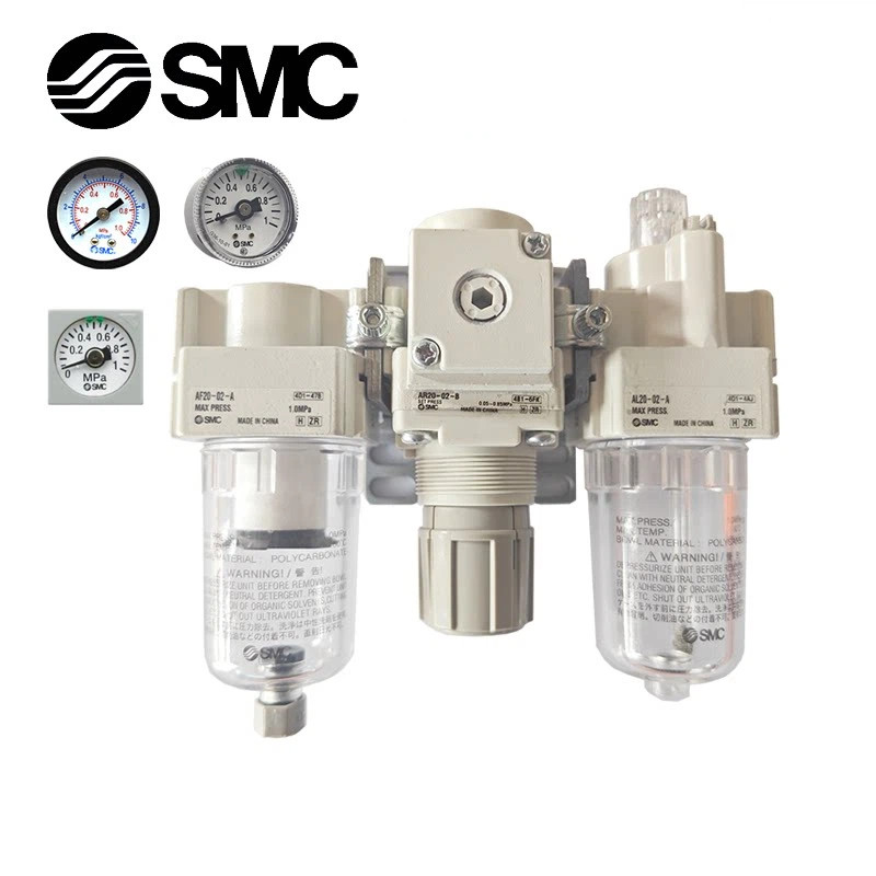 SMC Filter Triple Piece ยี่ห้อใหม่ Ready Stock AC20/AC30/AC40-01-02-03-04/E/G/D/DG/DE/CG-BA