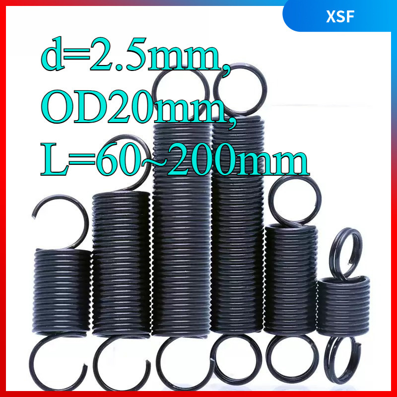 สปริงแรงดึง/สปริง d=2.5mm,OD20mm,L=60~200mm สปริงดึงพร้อมตะขอ ทาประตูโรงรถ bunnings เครื่องแกว่งXSF-