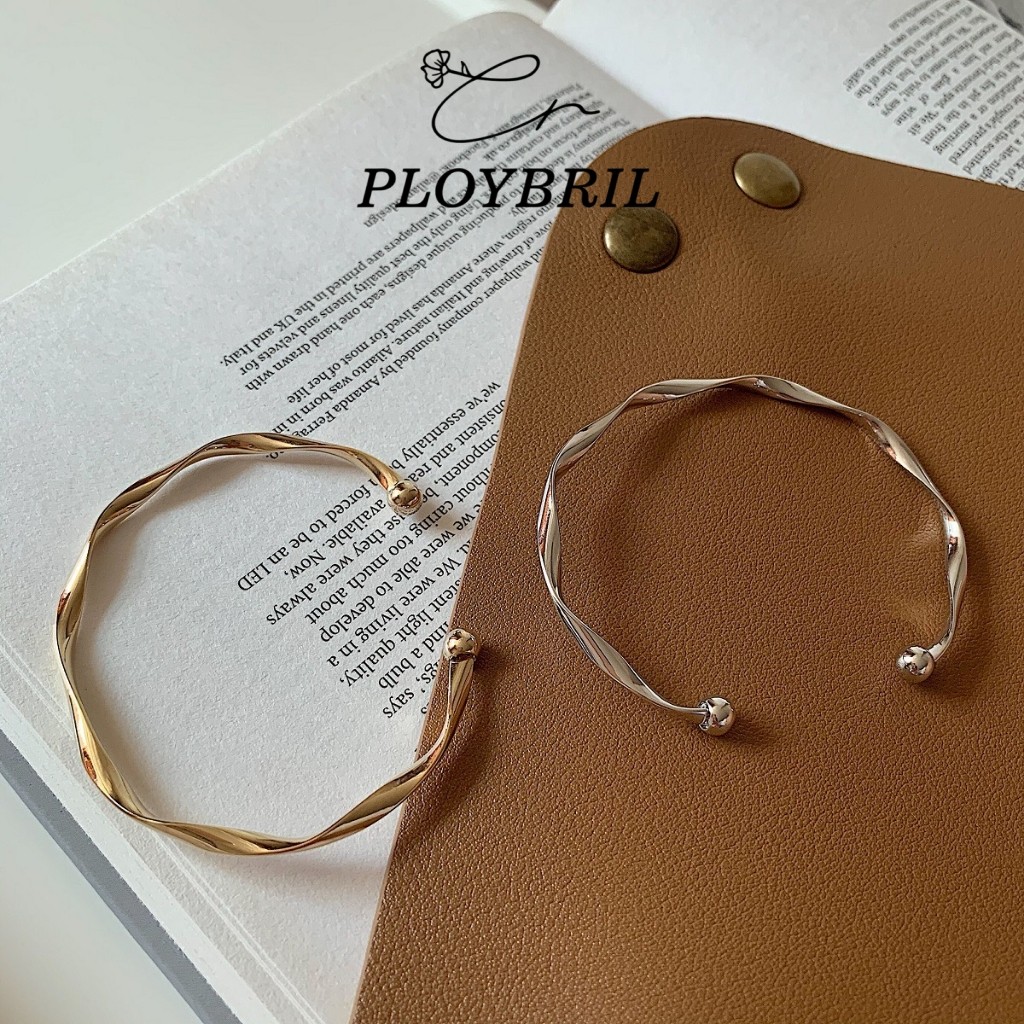 PLOYBRIL กำไลข้อมือแฟชั่น กำไลข้อมือแบบบิดเกลียว สร้อยข้อมือ กำไล เครื่องประดับผู้หญิง สไตล์เกาหลี S031