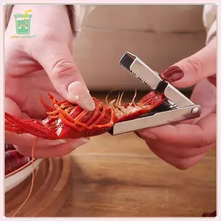 [สี] 2 ชิ้น Crawfish Peeler เครื่องมือ,สแตนเลส Crawfish Peeler เครื่องมือ,Crayfish Shelling อุปกรณ์เครื่องมืออาหารทะเล-Easily Peeling หางกุ้ง