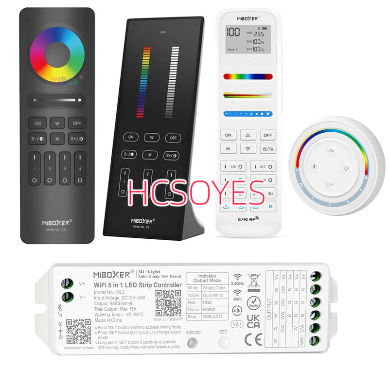 MIBOXER S2W+ รีโมทสีรุ้ง 4 โซน (RGB+CCT) เข้ากันได้กับซีรีส์ MiBoxer/Mi-Light 2.4G