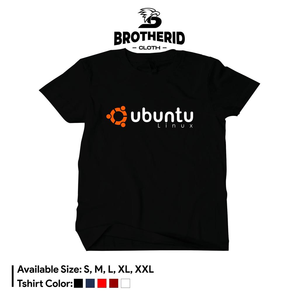 COD- Ubuntu Linux Logo 1 เสื้อยืด Distro เสื้อ IT Programmer Web Geek Combed 30s