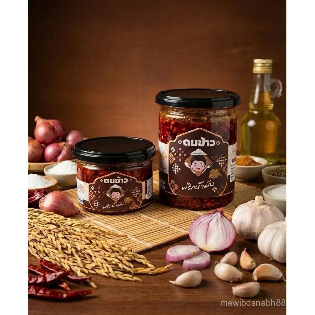 【L’Orealle Mall】พริกน้ำมันดมข้าว พริกผัดน้ำมันรำข้าว เค็ม เผ็ด กลมกล่อม ไม่ใส่วัตถุกันเสีย