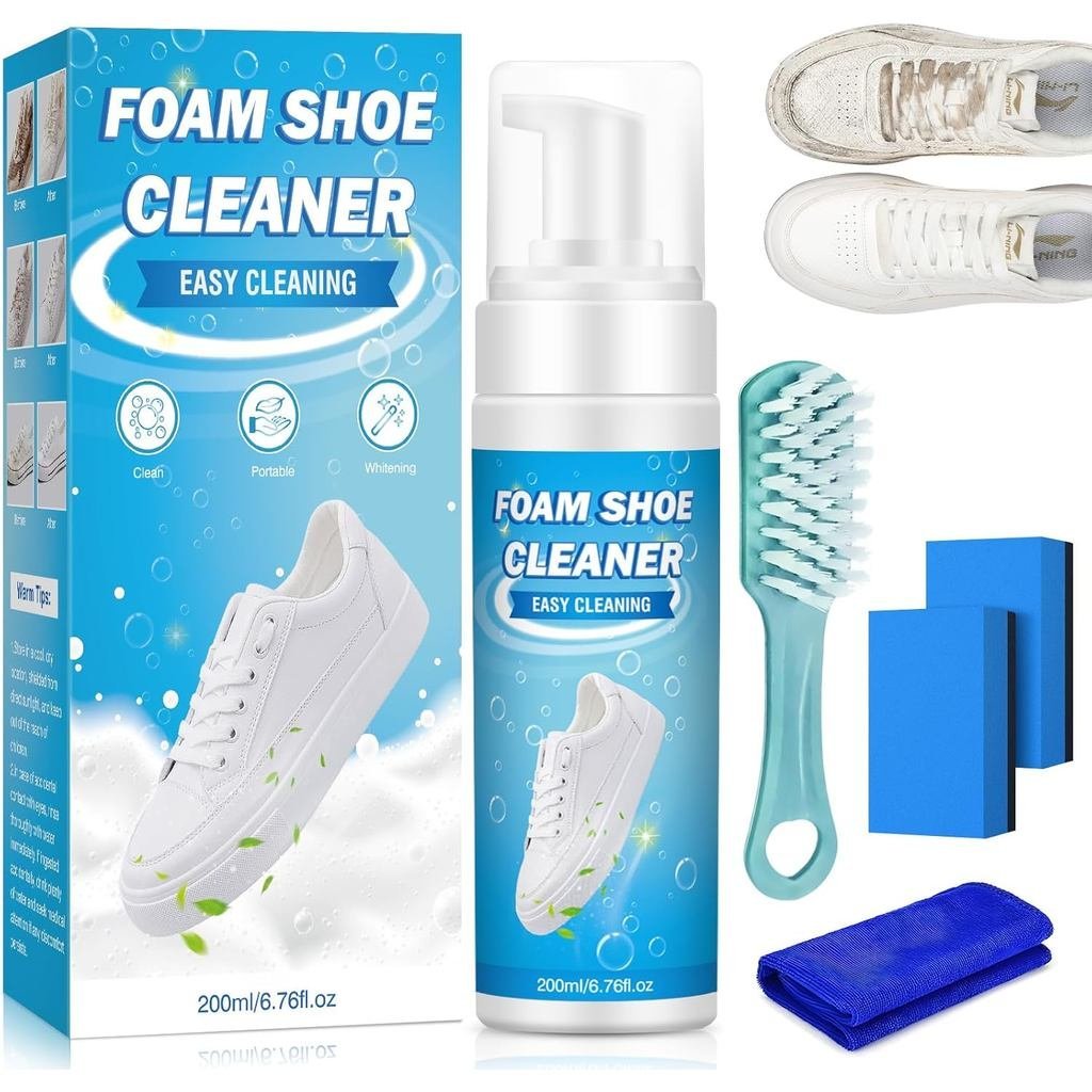 Shoe Cleaner,White Shoe Cleaner Kit,200ml Sneaker Cleaner,Suede Shoe Cleaner