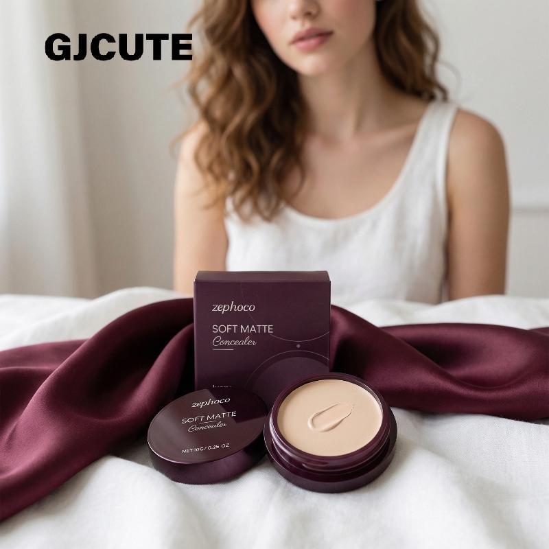GJCUTE Hydrating Crease Proof คอนซีลเลอร์ Liquid กันน้ําแต่งหน้าสําหรับ Under Eye กระเป๋า Spot Natur