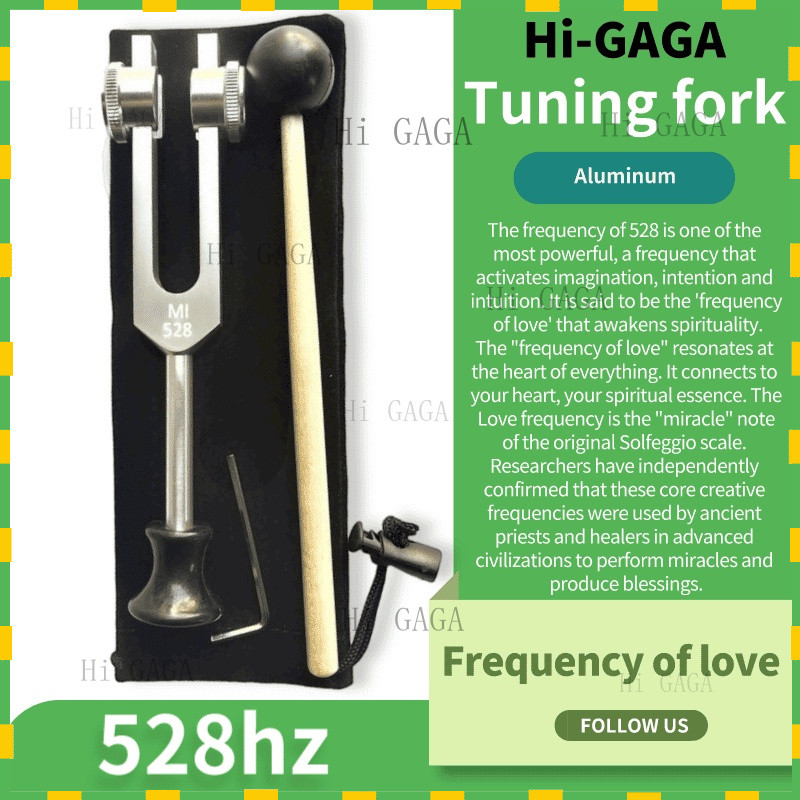 ส้อมปรับแต่ง Healing 528hz Plus Power Tuning Fork MI528 Tuning Fork 528 Tuning Fork Cloth Cover Soun