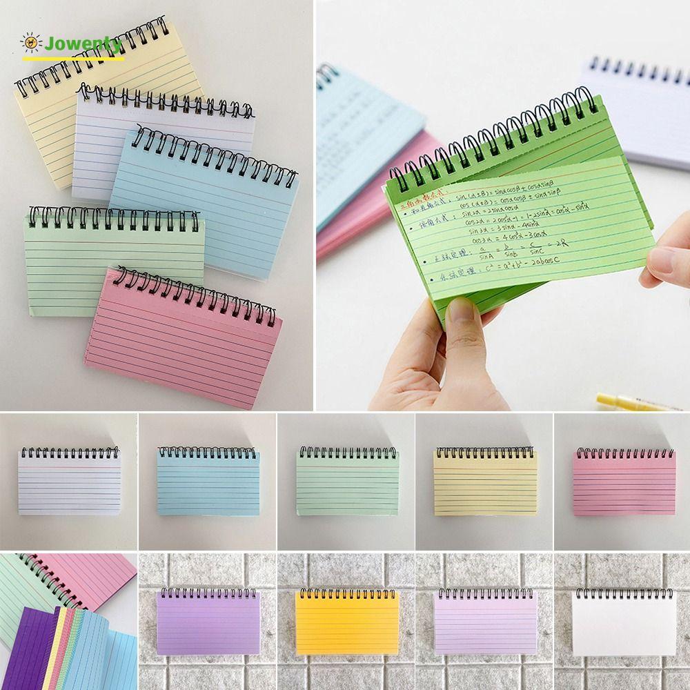 JOWENTY Notepad, สมุดบันทึกที่ฉีกขาดได้แบบพกพา, สมุดโน้ตม้วนเส้นแนวนอนคุณภาพสูง