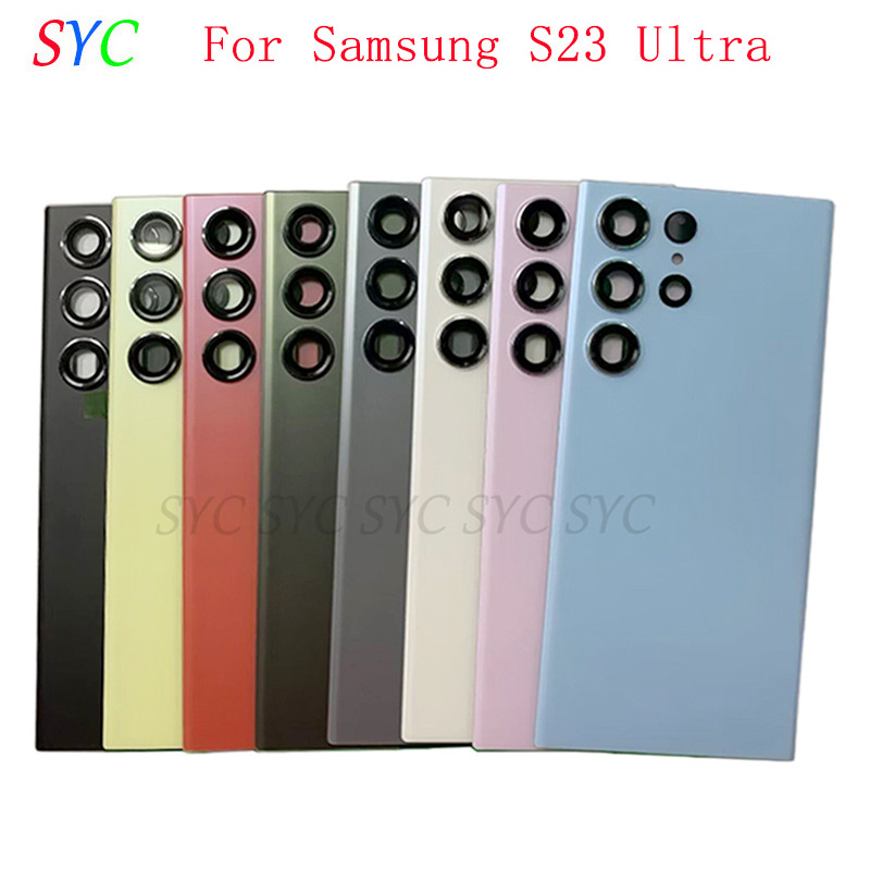 ฝาครอบแบตเตอรี่ด้านหลังประตูสําหรับ Samsung S23 Ultra S918 S918B S918U S918N ปกหลังพร้อมชิ้นส่วนซ่อม