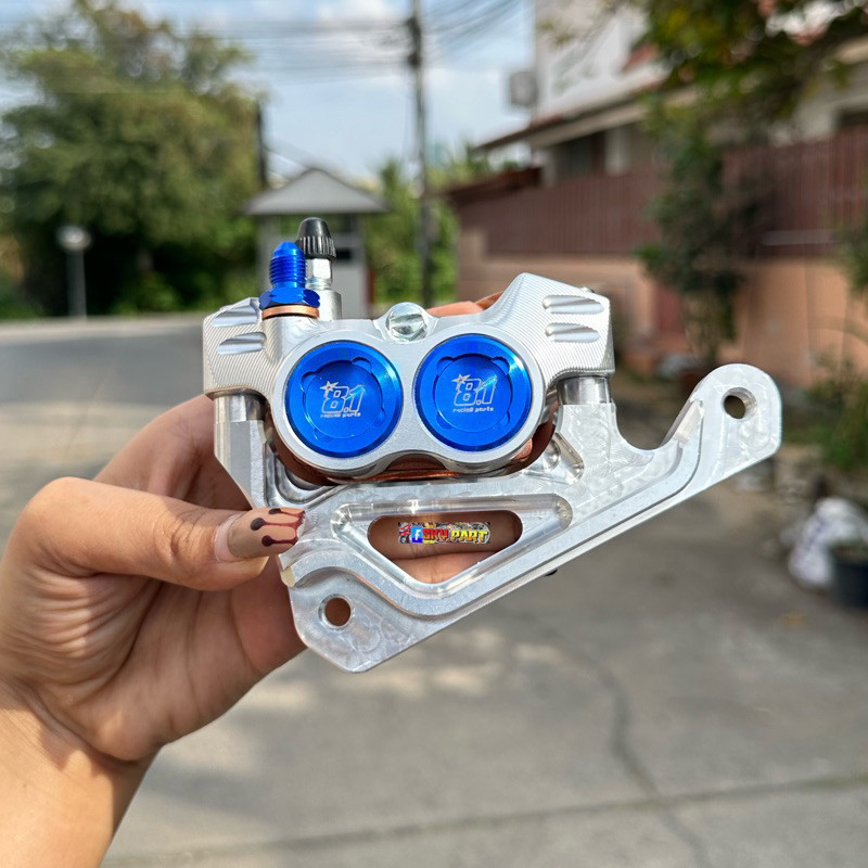 ปั้ม8.1CNC+ผ้าเบรคทองแดง✅งานCNCพร้อมขาจับแถมน็อต W125R/S/บังลม/W110i/LED/W125LED/Sonic/FINOจานเดิม/FINOจาน220#ปั้ม81CNC