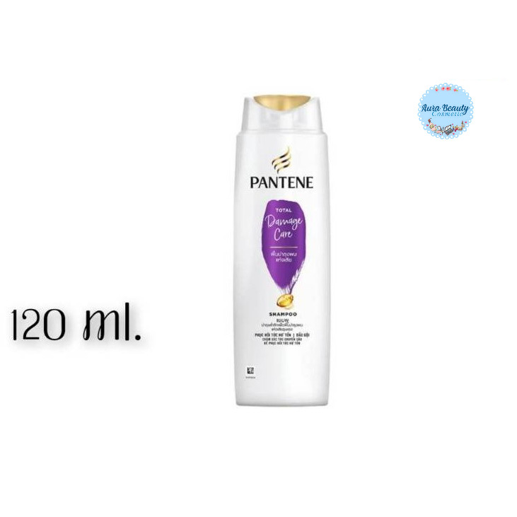 (1ขวด) Pantene Shampoo 120ml. แพนทีน แชมพู โททัล แดมเมจ แคร์ สูตรฟื้นบำรุงผมแห้งเสีย