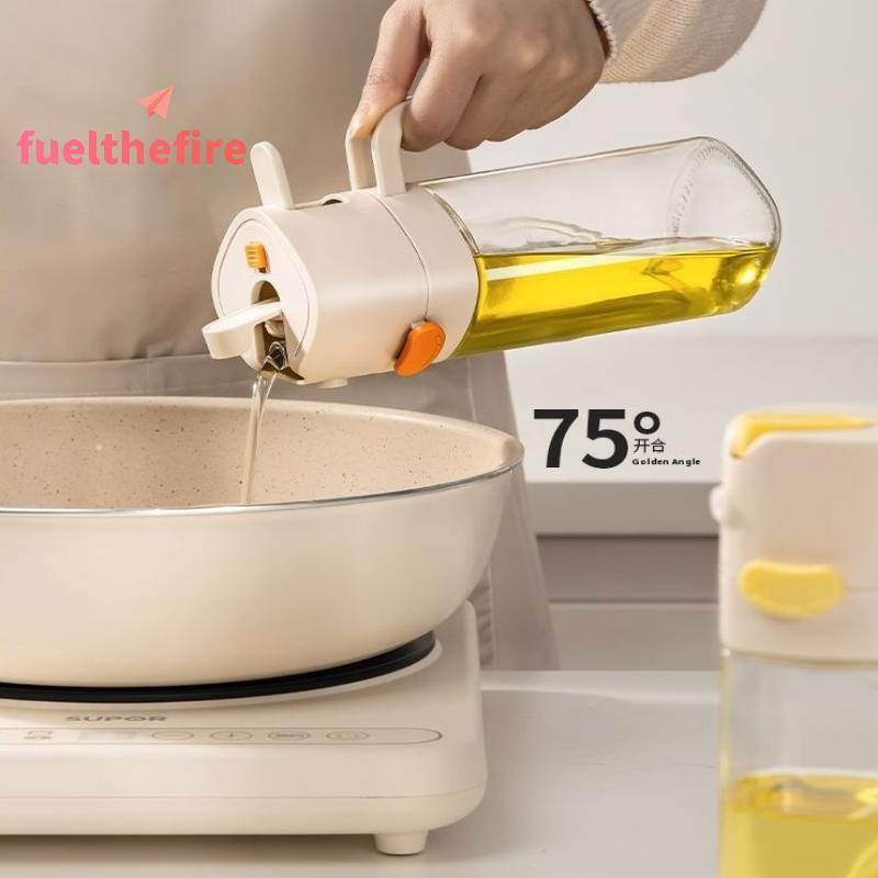 [Feel] 550ML Oil er Bottle BBQ Cooking 2 In 1 Oil Dispenser Olive Oil Pourers er Kitchen Baking Oil 