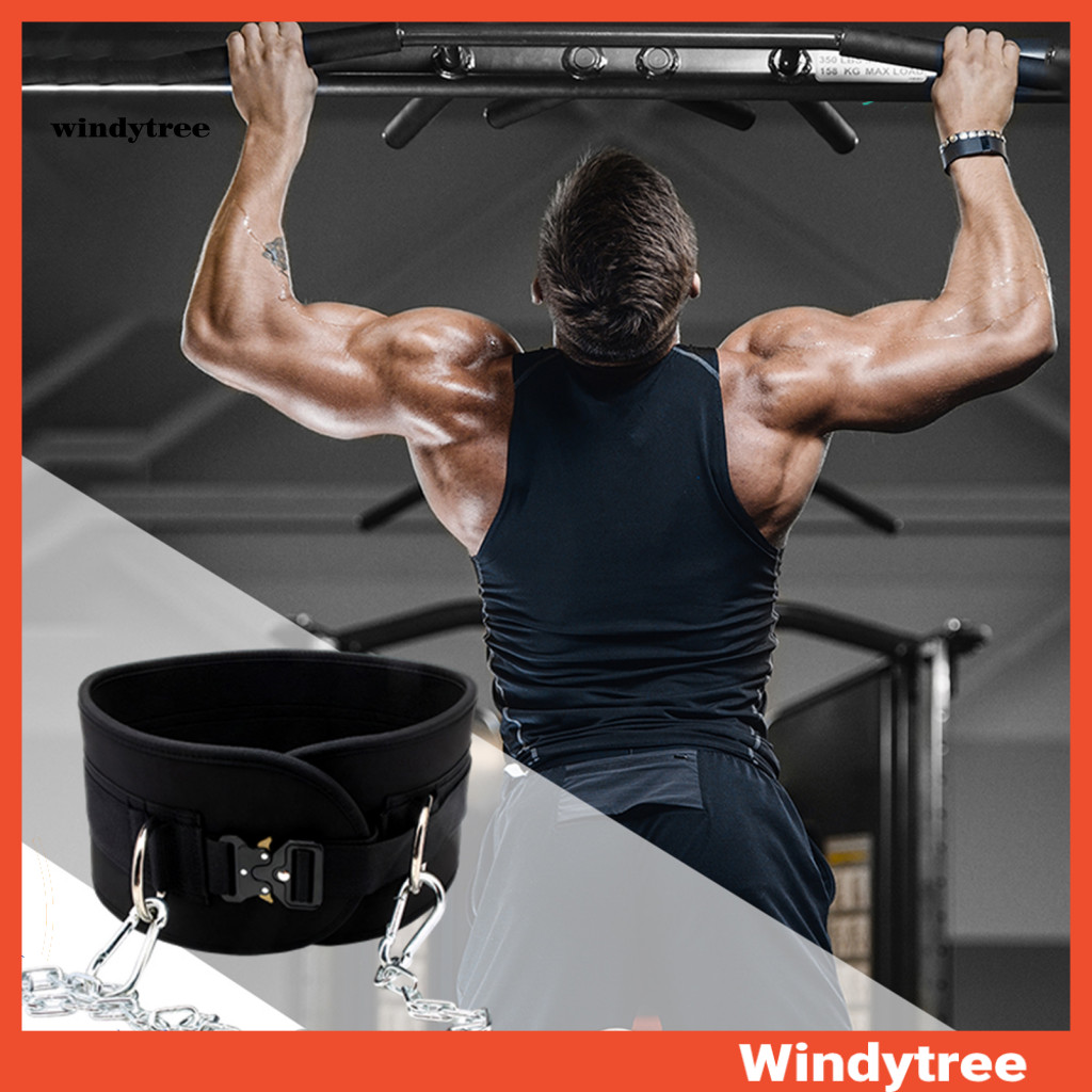 [W&T] Core Support Workout Belt Strength Trainer Belt Strength Trainer Weighted Pull-up Belt with D-