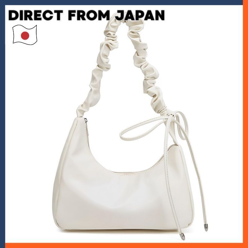 Harujio Hobo Gather Half Moon Shoulder Bag Women Frilled Stylish Cute