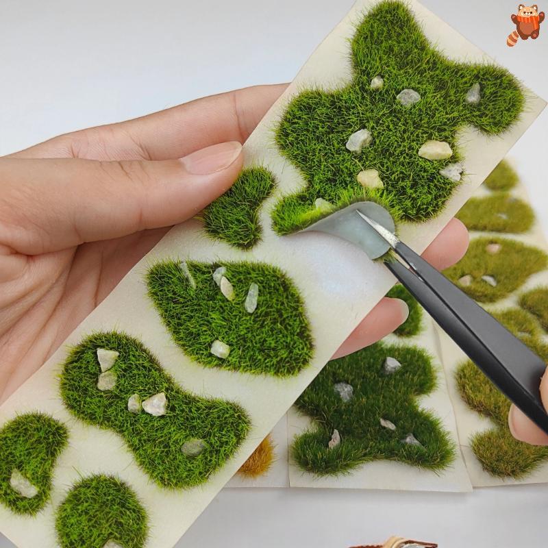 [AP] 1 ชุด Miniature สนามหญ้า Blos Terrain Model Kit Static Model Grass Garden Blos สําหรับสถาปัตยกรรมสวน Diorama TH