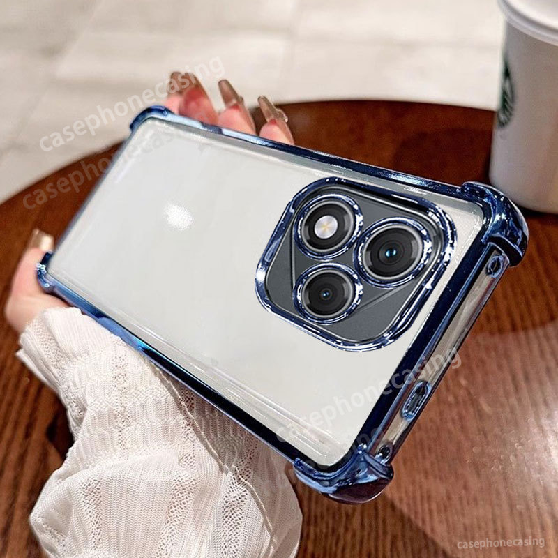 เคสโทรศัพท์สําหรับ Honor X6d X5c X5d Plus X7d X8d X9d X9c สมาร์ท X6c 4G 5G 2026 Clear ปลอกหรูหราชุบโปร่งใสกันกระแทกปกหลัง