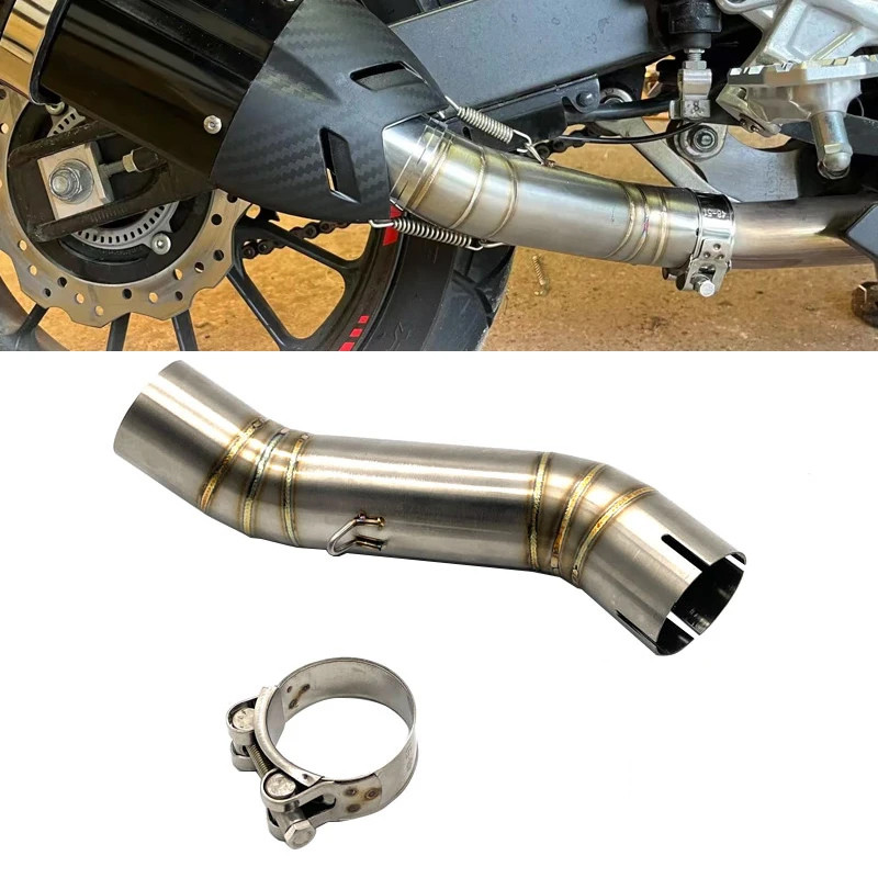MT เหมาะสำหรับ Honda CB400X /f CB500X 2018-2022ท่อไอเสียรถจักรยานยนต์ดัดแปลงท่อเชื่อมกลาง CB500F CBR