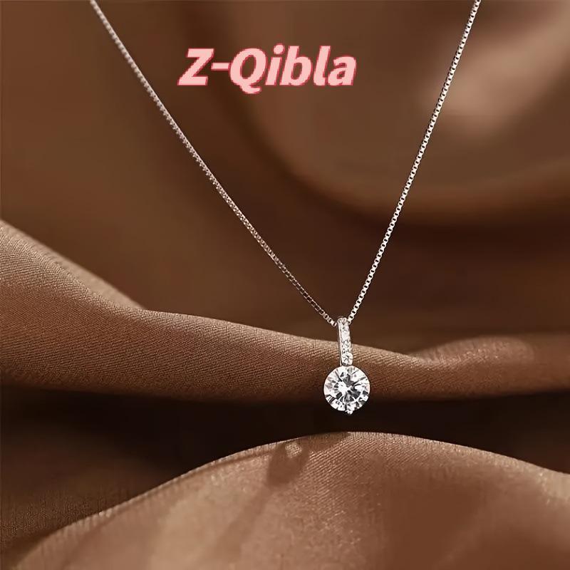 [Z-Qibla-t] สร้อยคอมินิมอล 925 เงินสเตอร์ลิง พร้อม charm พิเศษ เหมาะสำหรับเป็นของขวัญในงานปาร์ตี้