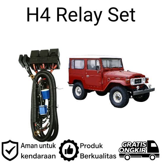 AM ชุดรีเลย์ H4 ไฟหน้า LED สําหรับ Toyota Land Cruiser 40