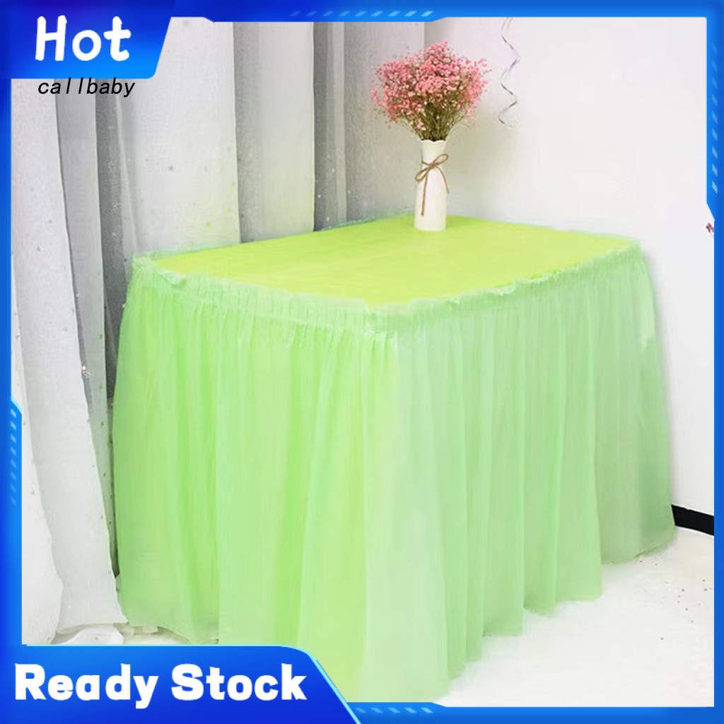 <callbaby>Reusable Table Skirt Party Table Skirt Disposable Waterproof Table Skirt with Adhesive Str
