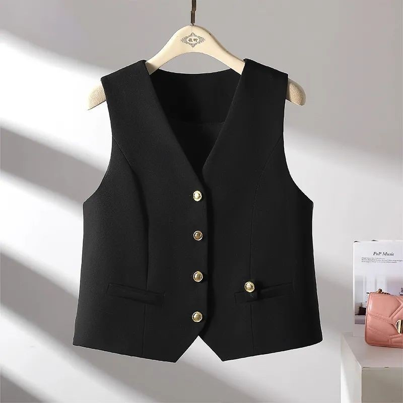 Strike Dragon Lining Suit Vest Vest Women 2025 Spring Sleeve Vest Chanel Style Vest Jacket Women Clo