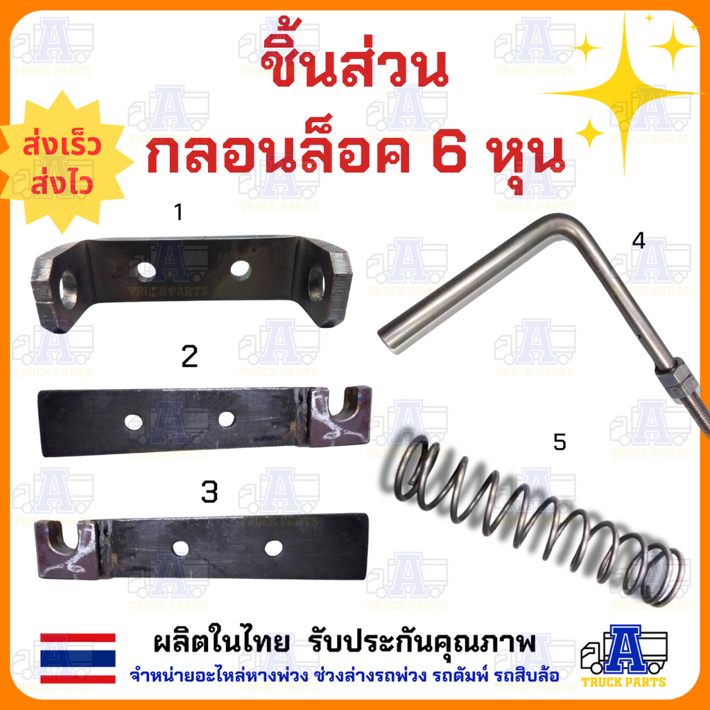 (เฉพาะอะไหล่) เหล็กล็อคฝาท้ายรถบรรทุก กลอนล็อกกะบะ ขนาด6หุน 3/4"เหล็กหนาใช้งานได้ยาวนาน ทนทาน ไม่สึกง่าย ไม่ต้องเสียเ...
