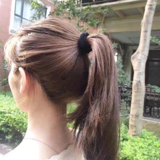 50/100/200ชิ้น ยางรัดผมยืดหยุ่นสูงสําหรับผู้หญิงสาว / ผูกผมพื้นฐานที่ทนทาน / สีดําผู้ถือผมหางม้าที่เรียบง่าย