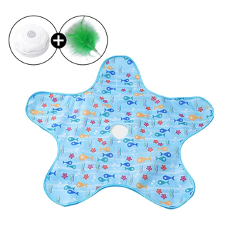 กะรัต ของเล่นแมวอัตโนมัติ 2in1 ไม้ตกแมวไฟฟ้า Interactive Cat Toy กระตุ้นสัญชาตญาณนักล่า แก้เบื่อแมว