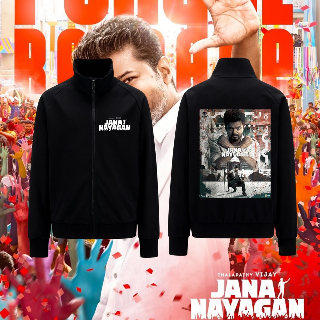 Kaos Fashion JANA NAYAGAN VIJAY MOVIE COTTON ADULT HOODIE M-3XL 19