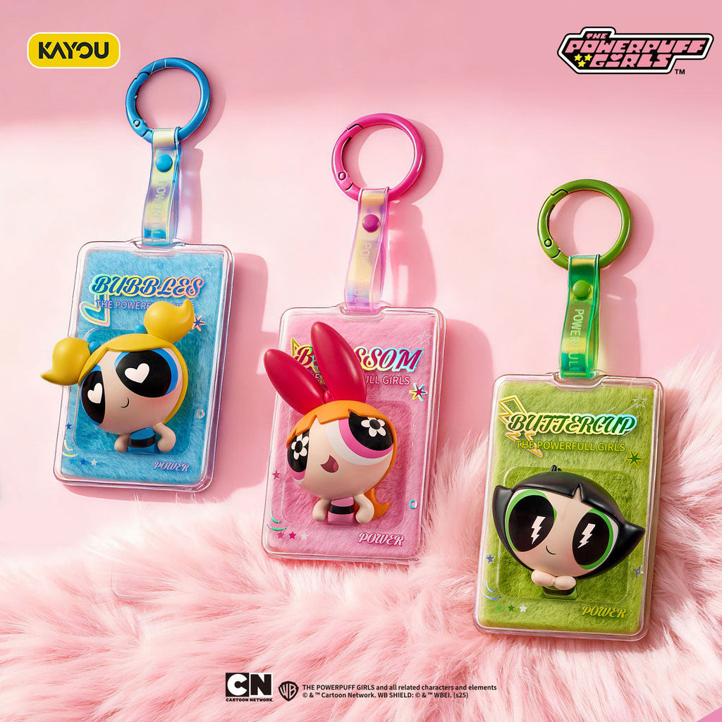 [ของแท้] Powerpuff Girls Card Courage Series ตุ๊กตาจี้ของขวัญเด็กสาวเพื่อน