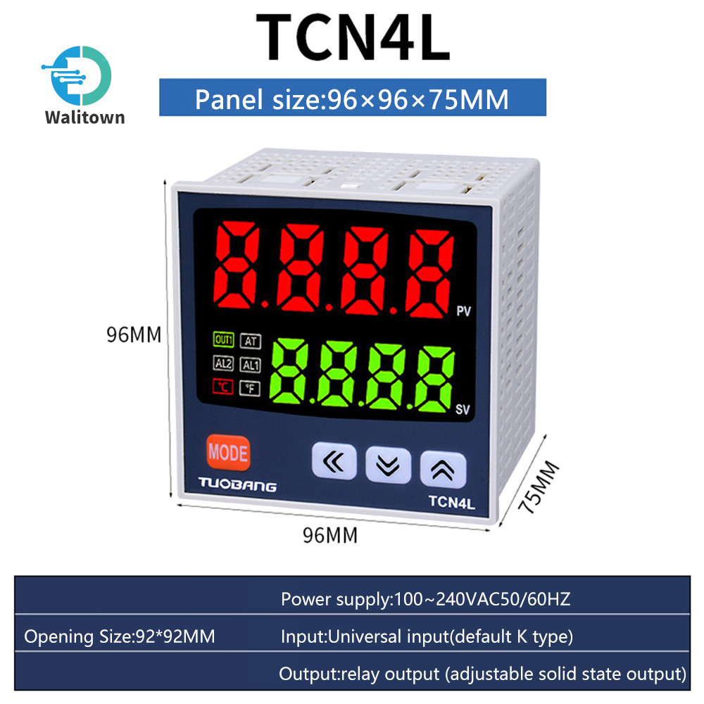 AC100 ~ 240V TCN4S/TCN4H/TCN4M/TCN4L ดิจิตอลอัจฉริยะสวิทช์ปรับอุณหภูมิมัลติมิเตอร์ 0 ~ 1370℃