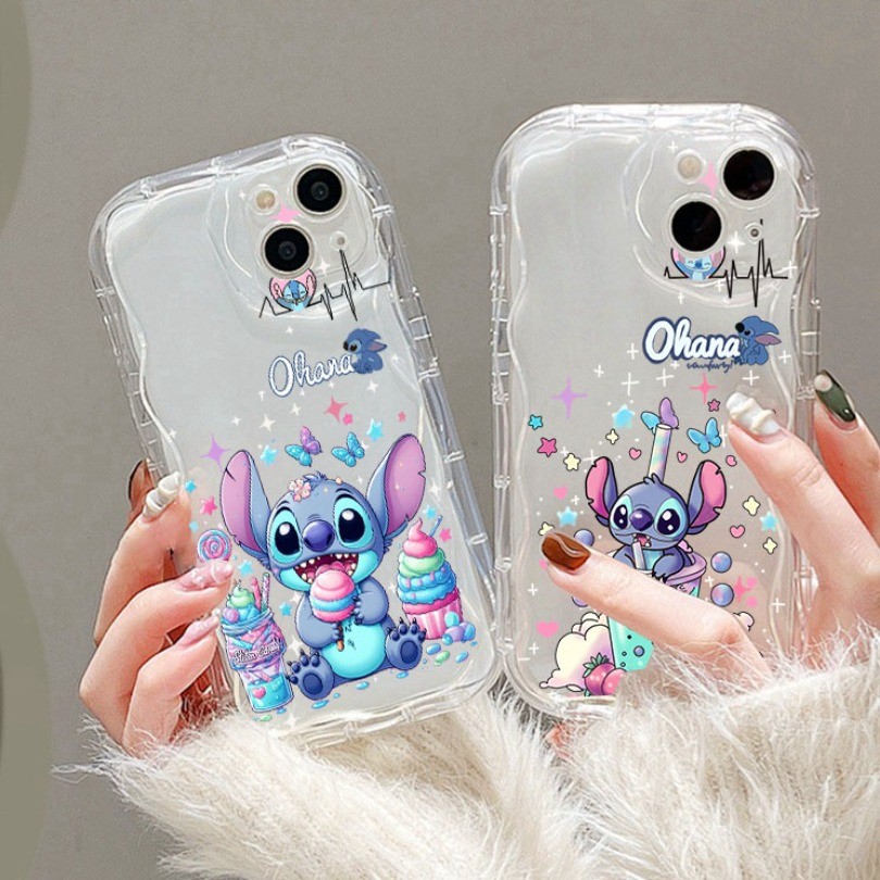 Ice cream Stitch WaveสําหรับVivo Y04 Y39 Y29S Y29 Y76 Y17 Y28S Y17S Y11 2023 Y16 Y35 3D Waveปลอกนุ่ม