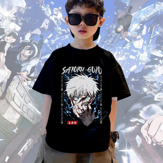 เสื้อ Jujutsu Kaisen Gojo Satoru  เสื้อยืดเด็ก ขนาดใหญ่ สําหรับผู้ชาย และผู้หญิง100-150cm#211