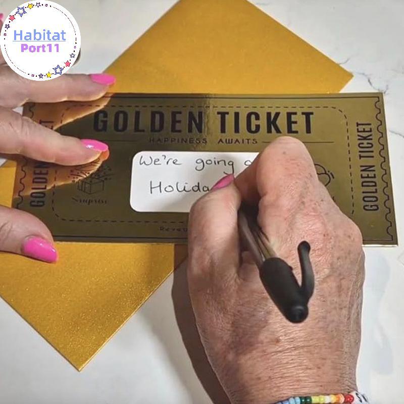 HabitatPort 1 ชุด Deluxe Golden Ticket Surprise Off Card Christmas Surprise เปิดเผยการ์ด Off Ticket 