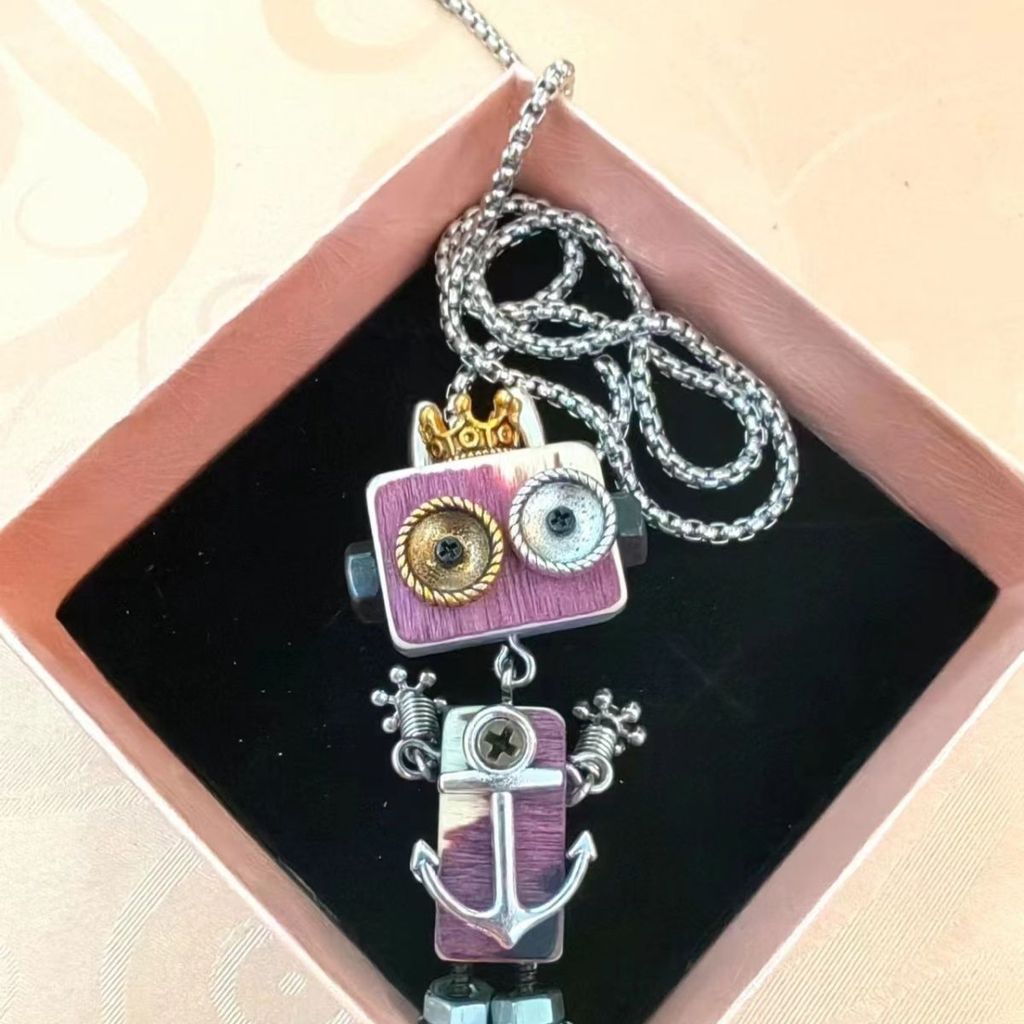 原创手工汽车克木制机คู่อินเทรนด์สร้อยคอ/นาฬิกาทําด้วยมือ steampunk หุ่นยนต์ไม้ trend3e5x9st7j2my20260112