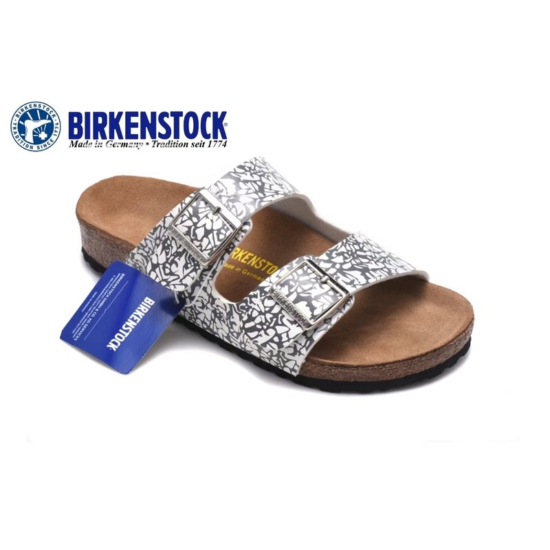 BIRKENSTOCK Arizona NU Patterned leather รองเท้าแตะ Unisex