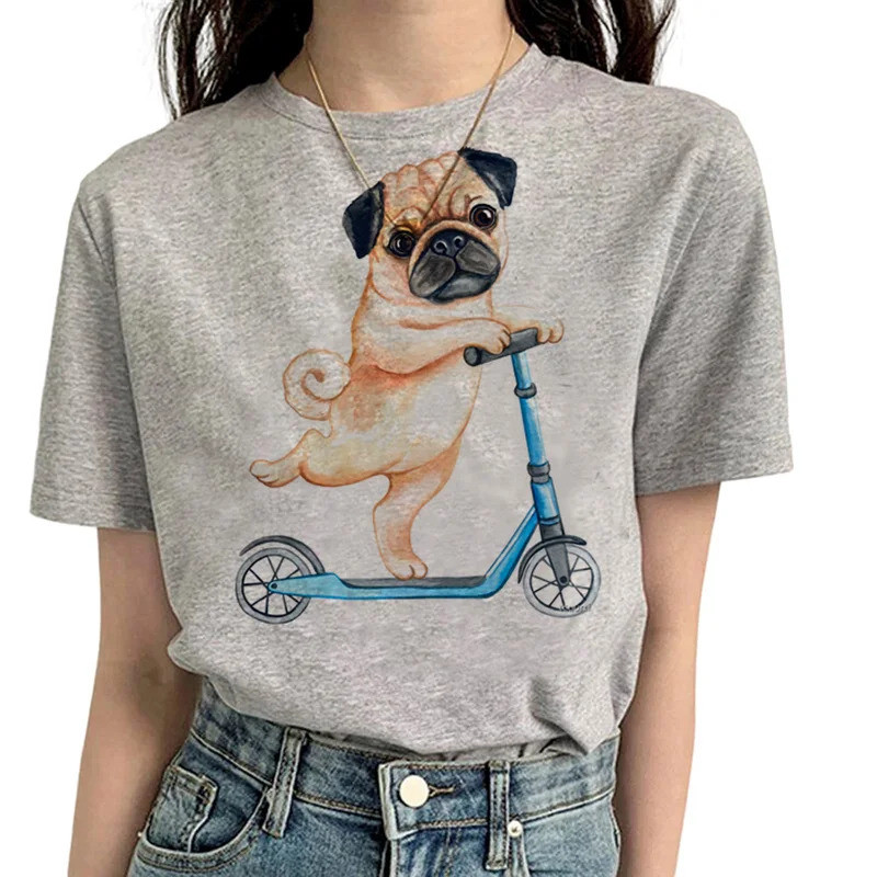 Pug t เสื้อผู้หญิง lucumi panas streetwear เสื้อยืดผู้หญิง streetwear pereaka pakaian lucu
