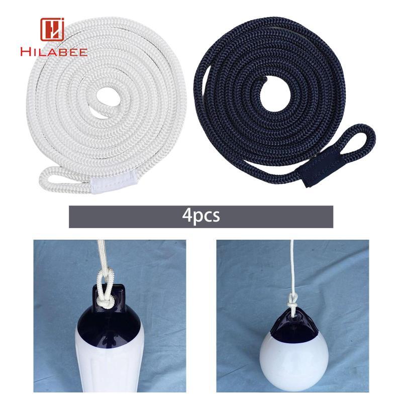 HILABEE 4x เรือเส้น กันชนสำหรับเรือPontoonและเรือใบ Marine Dock Protector