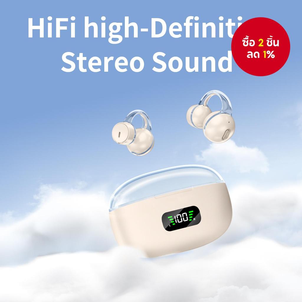 S39 หูฟังเปิดหูบลูทูธออกแบบหูฟังคุณภาพสูงสําหรับนักวิ่งและนักปั่นกรณีชาร์จไร้สายและ LED Digital Disp