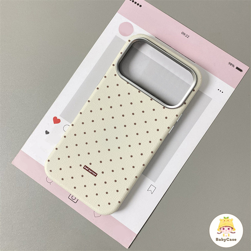 น่ารัก เคสไอโฟน17 เหมาะสำหรับ IPhone 15 17 13 16 12 14 11 Pro Max XR X XS Max 7 8 16 Plus เคสโทรศัพท์ลายจุดสไตล์มินิมอล - รูปที่ 4
