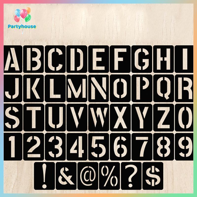 UVIG> 42PCS Letter Number Symbol Craft Hollow Stencil Stampingลายนูนแม่แบบใหม่