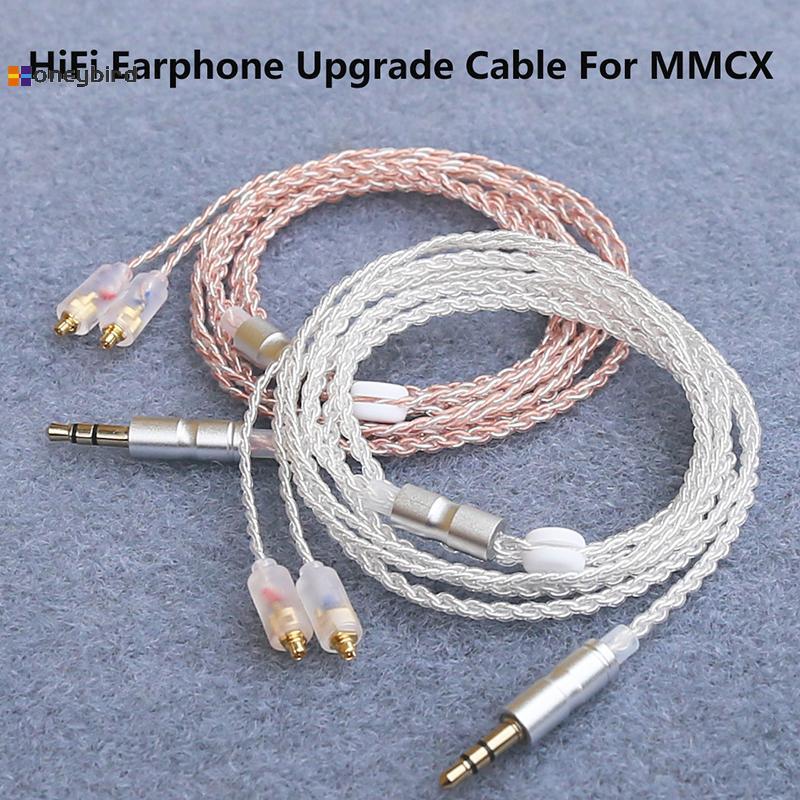 Kaleidoscope HiFi หูฟังอัพเกรดสาย MMCX 3.5 มม.1.2 M สายชุบเงินสําหรับ IE200/IE300/IE600/IE900/ N5005