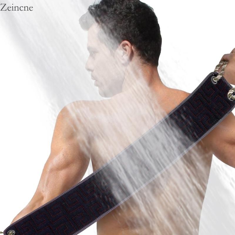 Zein Wash Cloth with 2 Handles Back Scrubber Back Brush Shower Body Brush for Unisex