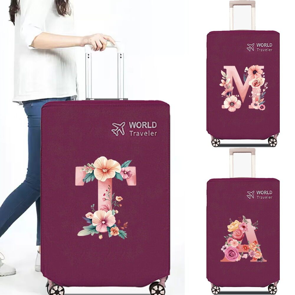 CAGGIONI ผ้าคลุมกระเป๋าเดินทาง สำหรับกระเป๋าเดินทาง 18"- 20" นิ้ว ผ้ายืด ( Luggage Cover Size : S )