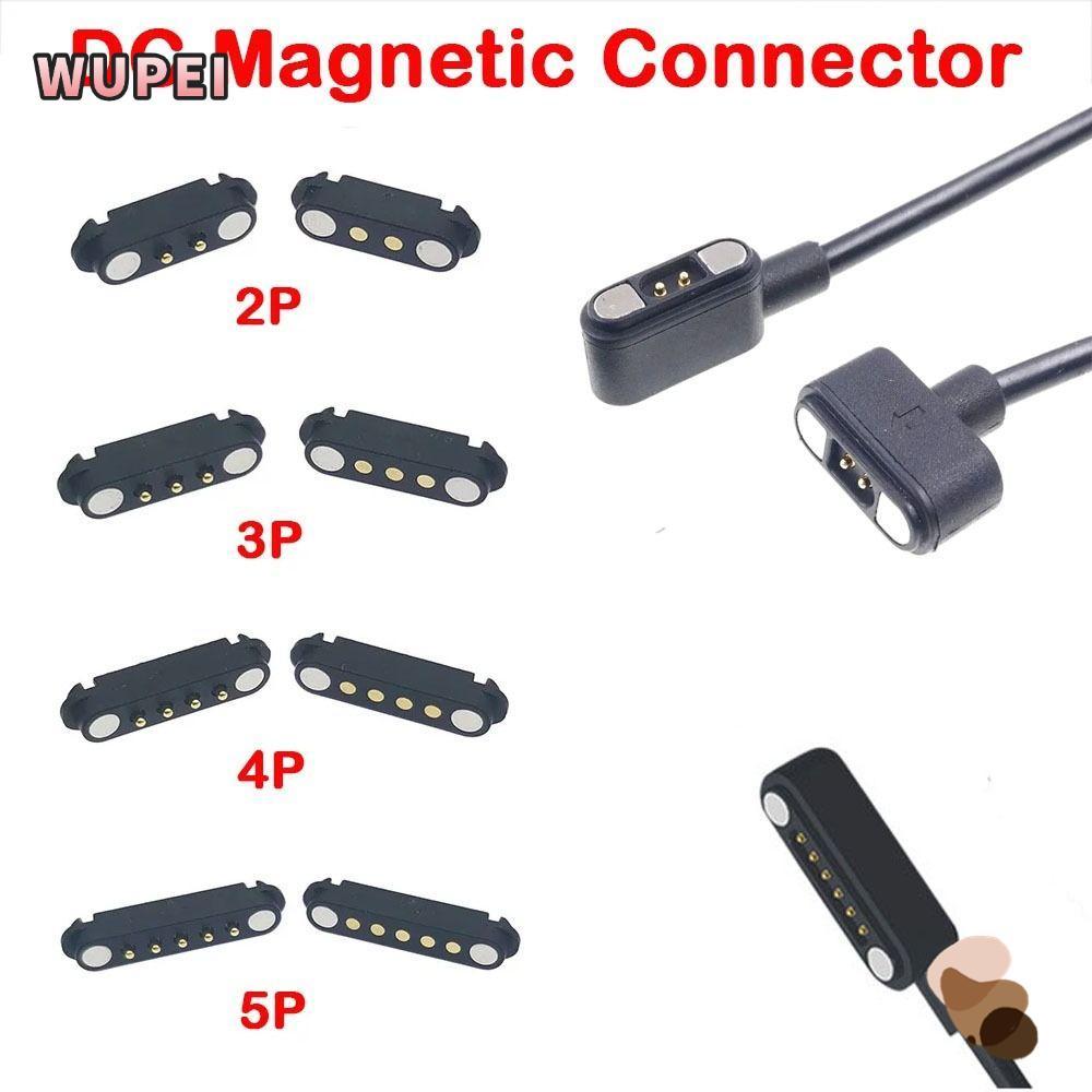 WUPEI DC Magnetic Pogo Pin Connector, High Current กันน้ํา Pogopin Magnetic Connector, Spacing 2.54 