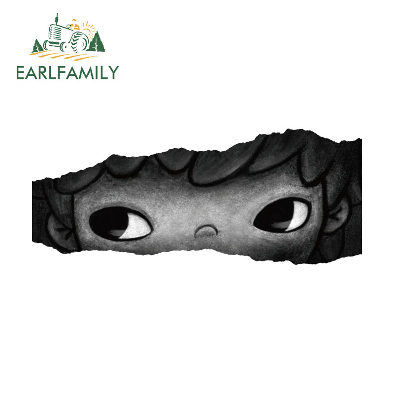 EARLFAMILY Hirono Eyes Slap สติกเกอร์รถรถจักรยานยนต์สเก็ตบอร์ดกระจกกันชน Trunk ไวนิลกันน้ํา Decal Occlusion Scratch รถอุปกรณ์เสริม
