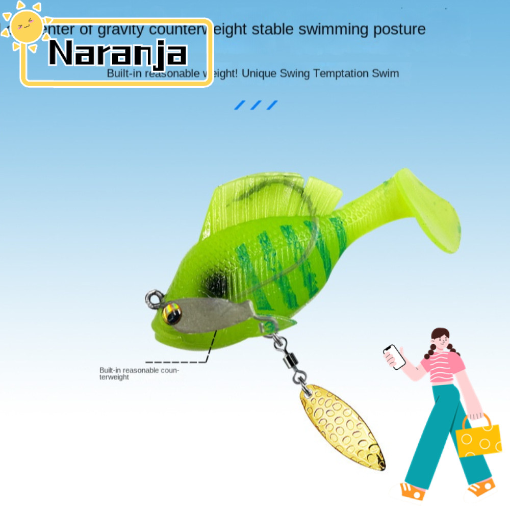 NARANJA Dark Sleeper Swimbait เหยื่อบีสนุ่มพร้อมตะขอตะกั่ว สำหรับตกปลาเทราท์