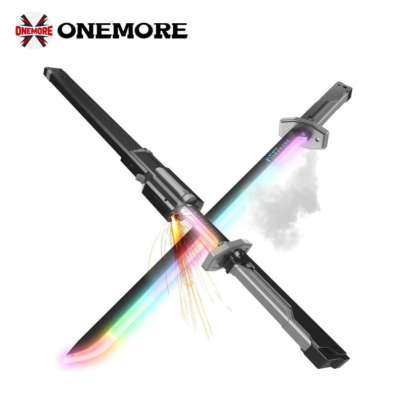 31.5" DKD Cyberpunk SparkBlade Lightsaber Toy – Spark Edition พร้อม Sound & Fog, เอฟเฟกต์แสงสตรีมมิ่