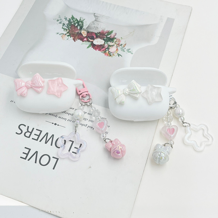 น่ารัก Hearphone สําหรับ Haylou GT1 2022 เคสซิลิโคนพร้อมฝาครอบ keychian