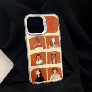 เคส Stranger Things สำหรับ iPhone 16 Pro Max 15 14 17 13 11 12 Pro Max 8 7 Plus X Xs Max ดีไซน์โลหะชุบทอง เท่ ​​สร้างสรร
