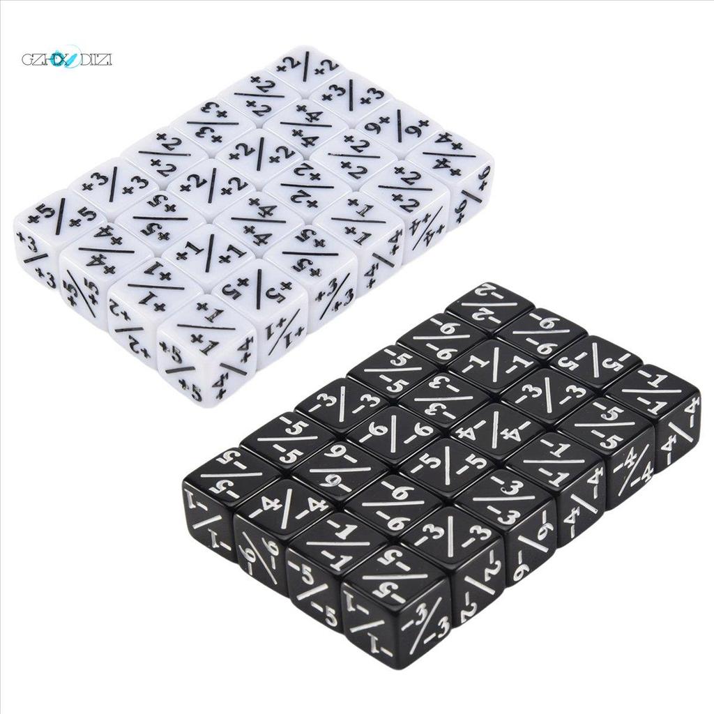 Gzhxdiizi48 ชิ้น 16 มม. เครื่องนับลูกเต๋า Token Dice Loyalty Dice D6 Dice Square สําหรับ,,,Card Gami